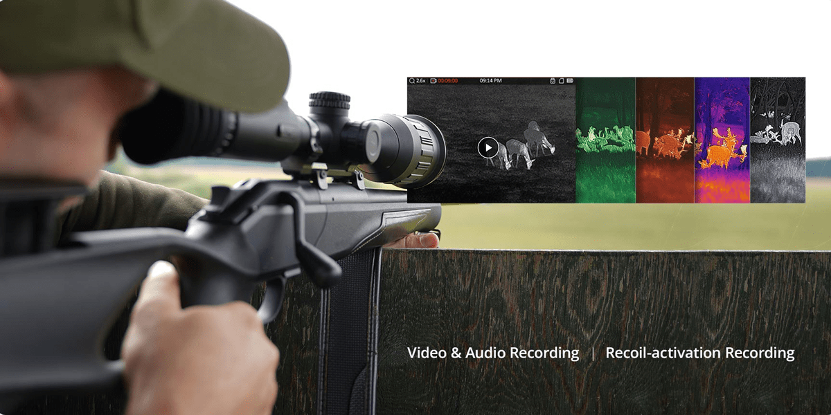 Wärmebild-Zielfernrohr mit Videoaufnahme & Rückstoß-Aktivierung