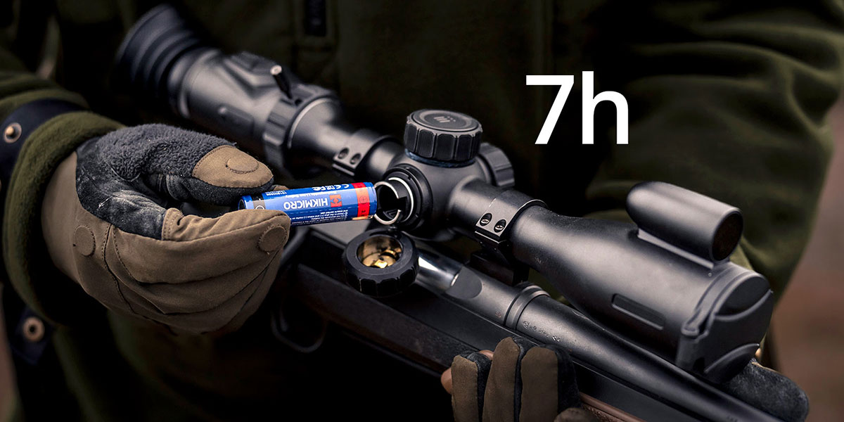 HIKMICRO ALPEX PRO 4K Nachtsicht-Zielfernrohr mit internem und externem Akku – 7 Stunden Laufzeit bei der Nachtjagd